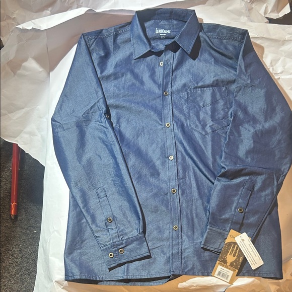 Chef Works Other - Chef Works Urban Collection Denim Blue Button Down Shirt